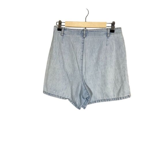 Retro Denim Skort 10 Blue Light Wash Sostanza Y2K Boho Western Chic Classic 80s - Picture 8 of 12